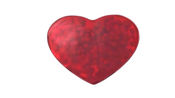 Czerwone serce na Walentynki — Zdjęcie stockowe