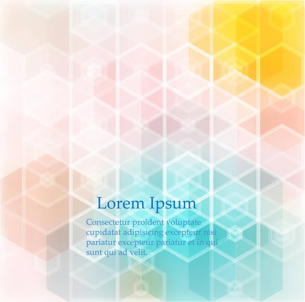 Абстрактний фон науки і технології шаблон презентації, шестикутна форма з барвистим і м'яким кольором . — стоковий вектор