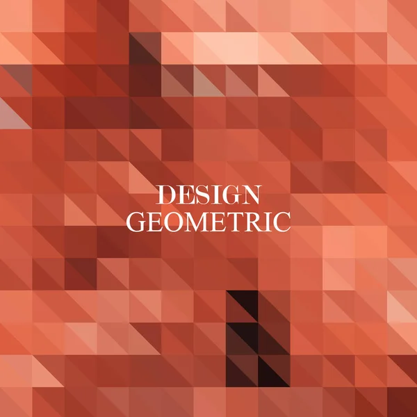 Fondo geométrico abstracto con triángulos naranja y amarillo. Ilustración vectorial. — Vector de stock