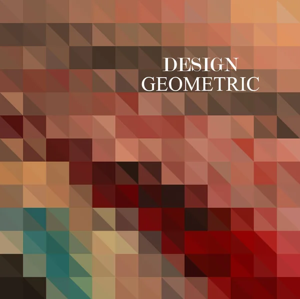 Retromönster av geometriska former. Färgglada mosaik-banner. Geometrisk hipster retro bakgrund med plats för din text. — Stock vektor