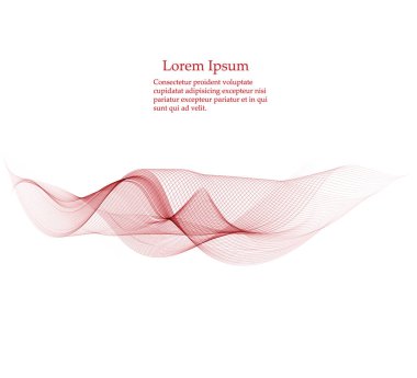 Vektör soyut arkaplanı. Beyaz arka planda pembe dalga. Sitenin arkaplanı, broşürler, sunumlar.