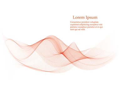 Vektör kırmızı dumanlı dalga arkaplanı. Şablon broşür tasarımı