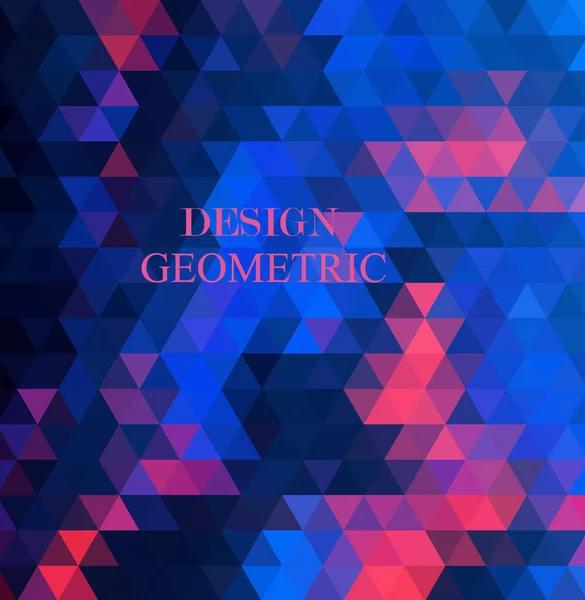 Illustrazione poligonale multicolore rosa, blu, che consiste di triangoli. Sfondo geometrico in stile Origami con gradiente. — Vettoriale Stock