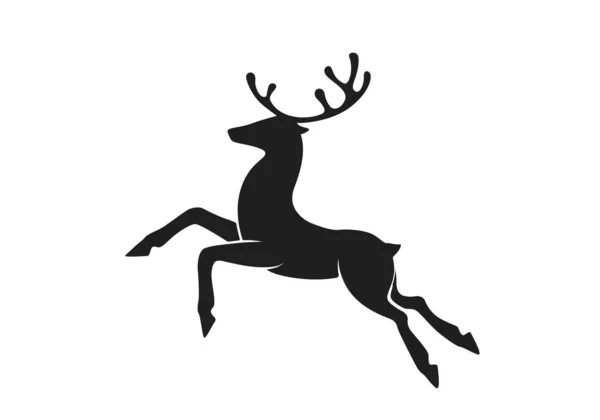 Icono Venado Navideño Elemento Diseño Navidad Imagen Vectorial Aislada Del — Vector de stock