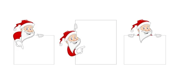 Conjunto Personaje Santa Claus Con Espacio Copia Santa Claus Sonriente — Archivo Imágenes Vectoriales