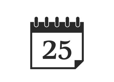 Yılbaşı takvim ikonu. Noel tasarım unsuru. Kış festivali ve bayram sembolü