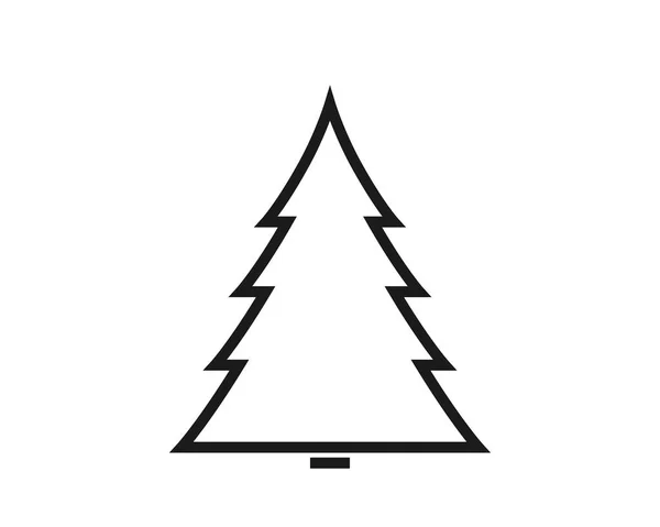 Weihnachtsbaum Symbol Designelement Für Weihnachten Und Neujahr Tannenbaum Ikone — Stockvektor