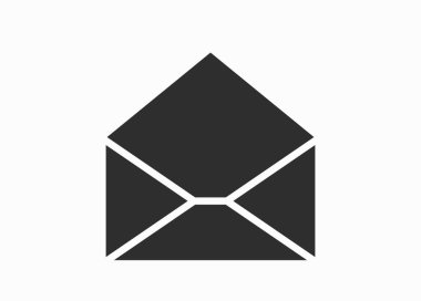 Zarf simgesi. Mesaj için zarfı aç. Web tasarımı için bilgi ögesi ve iş simgesi