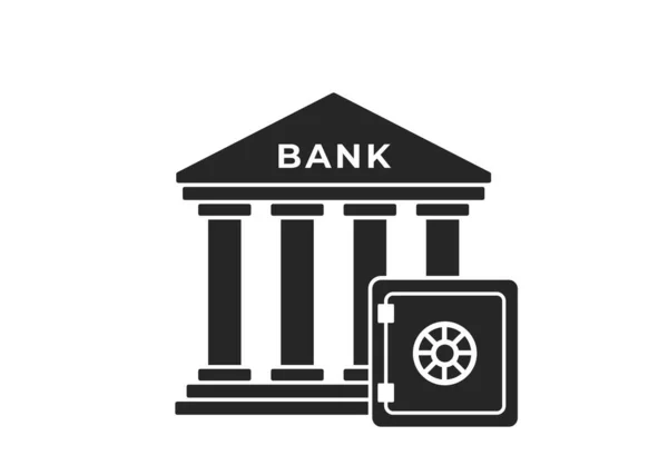 Ícone Poupança Dinheiro Banco Dinheiro Seguro Finanças Símbolo Bancário Estilo — Vetor de Stock