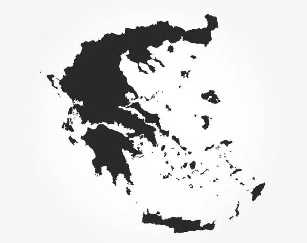 Yunanistan Vektör Haritası Avrupa Ülkesinin Yüksek Ayrıntılı Izole Coğrafi Şablonu — Stok Vektör