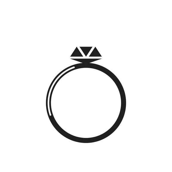 Ring Symbol Verlobungsring Hochzeit Und Verlobt Romantisch Und Valentinstag Symbol — Stockvektor