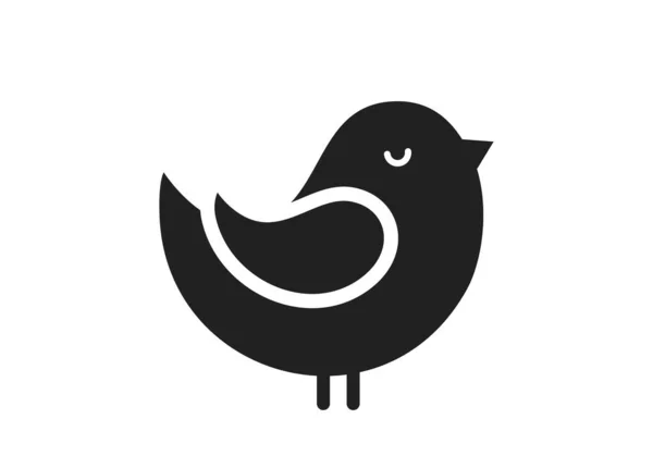 Icône Logo Oiseau Thème Nature Élément Conception Symbole Abstrait Vectoriel — Image vectorielle