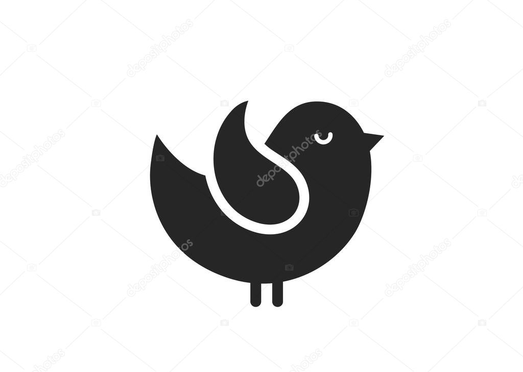 Bird logo. flying bird icon. nature design element. isolated vector abstract symbol