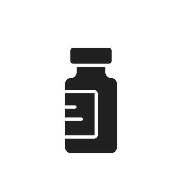 Icono Botella Vacuna Elemento Diseño Médico Farmacéutico Símbolo Medicamento Vectorial — Vector de stock