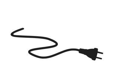 Kablolu elektrik prizi. Elektrik ve enerji sembolü. izole vektör resmi