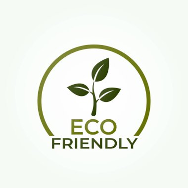 Çevre dostu ikon. Doğal ve çevre sembolü. bitki filizi vektör resmi düz biçimli