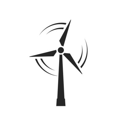 wind energy icon. eco friendly, sustainable and alternative energy symbol. wind turbine isolated vector image in flat style