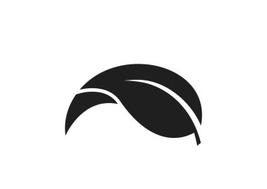 Yaprak simgesi. Çevre, çevre ve bitki sembolü. Doğa tasarım elemanı. Düz biçimdeki izole vektör resmi