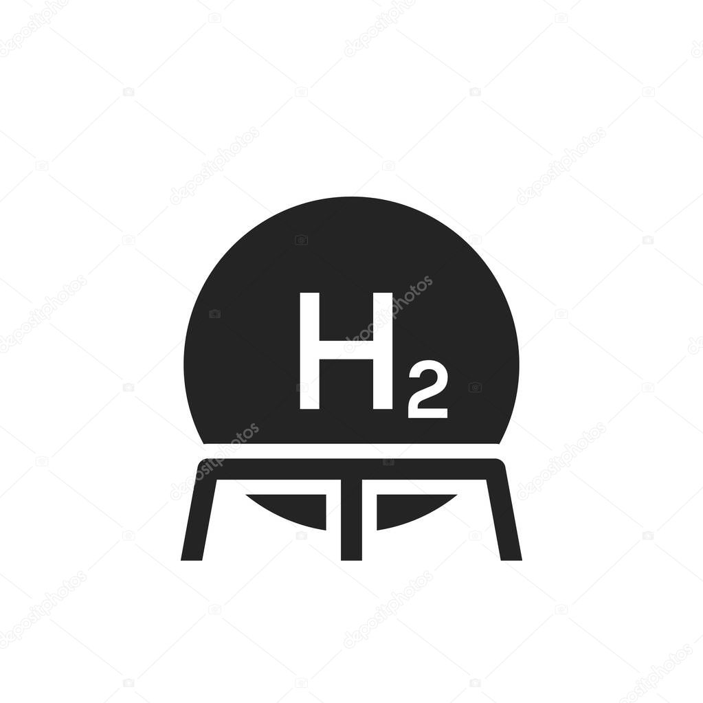 Hydrogen storage icon. environment, eco friendly and alternative energy symbol. isolated vector image