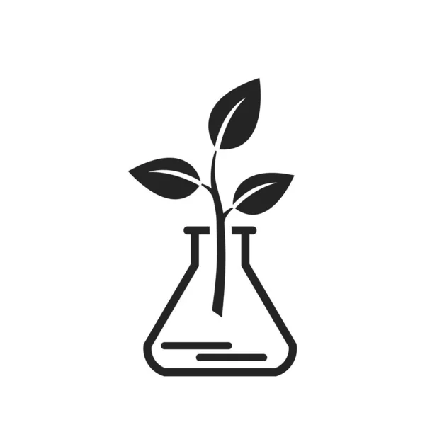 Icono Línea Química Ambiental Símbolo Tóxico Eco Laboratorio Símbolo Investigación — Archivo Imágenes Vectoriales