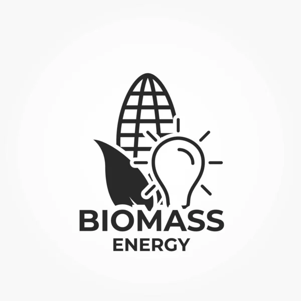 Icône Énergie Biomasse Une Industrie Respectueuse Environnement Des Énergies Renouvelables — Image vectorielle