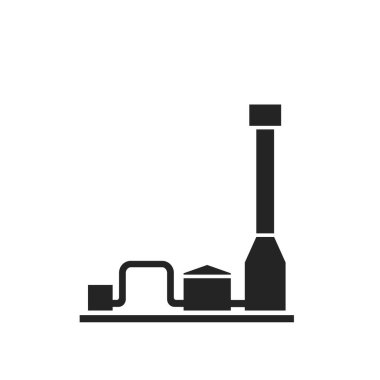 Jeotermal enerji santrali ikonu. çevre, sürdürülebilir, yenilenebilir ve alternatif enerji sembolü