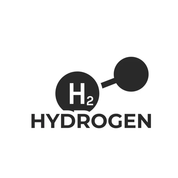 Ícone Logotipo Hidrogênio Eco Combustível Eco Amigável Símbolo Energia Alternativa — Vetor de Stock
