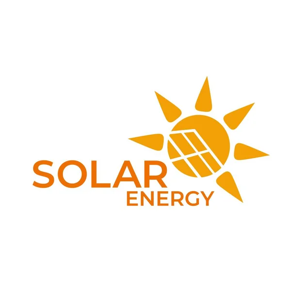 Logo Énergie Solaire Symbole Écologique Durable Renouvelable Des Énergies Alternatives — Image vectorielle