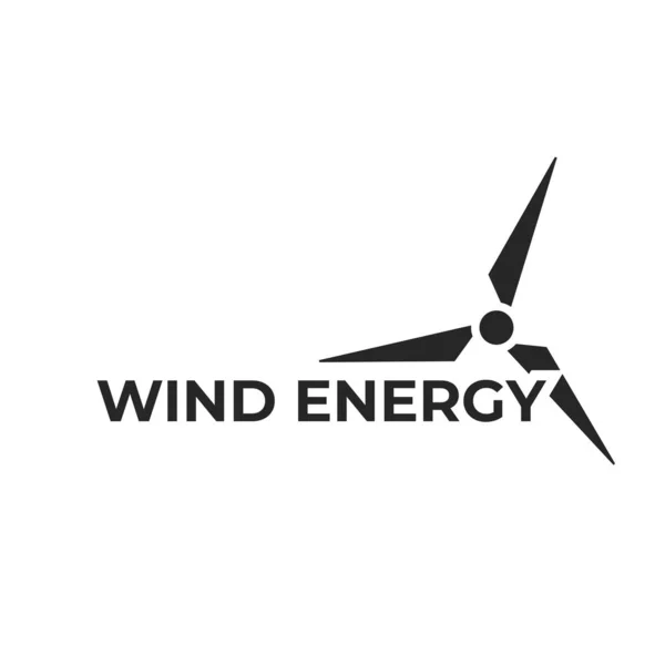 Logo Energia Eolica Simbolo Dell Energia Ecologica Sostenibile Rinnovabile Immagine — Vettoriale Stock