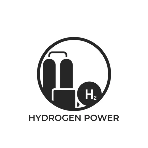 Hydrogen Power Logo Environment Eco Friendly Alternative Energy Symbol Isolated — 스톡 벡터