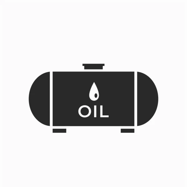 Icono Del Tanque Aceite Industria Petrolera Producción Tecnología Combustible Símbolo — Archivo Imágenes Vectoriales