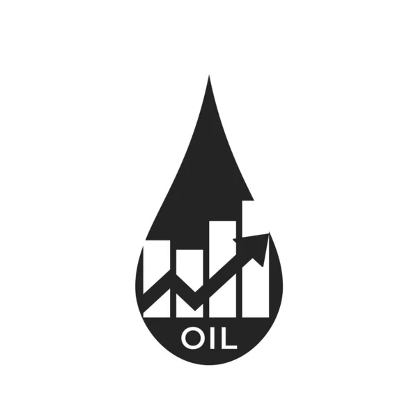 Icona Del Trading Petrolifero Mercato Petrolifero Simbolo Dell Industria Del — Vettoriale Stock