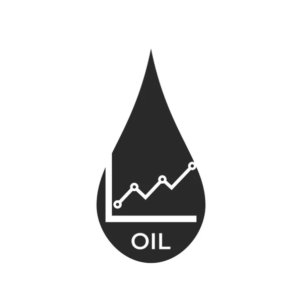 Ícone Comércio Petróleo Mercado Petróleo Símbolo Indústria Combustível Imagem Vetorial — Vetor de Stock
