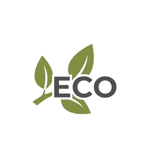 Icône Écologique Écologique Naturel Écologie Vert Symbole Environnement Image Vectorielle — Image vectorielle