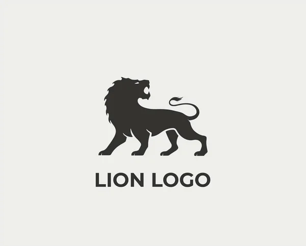 Logo Del León Diseño Del Logotipo Empresa Valor Fuerza Poder — Vector de stock