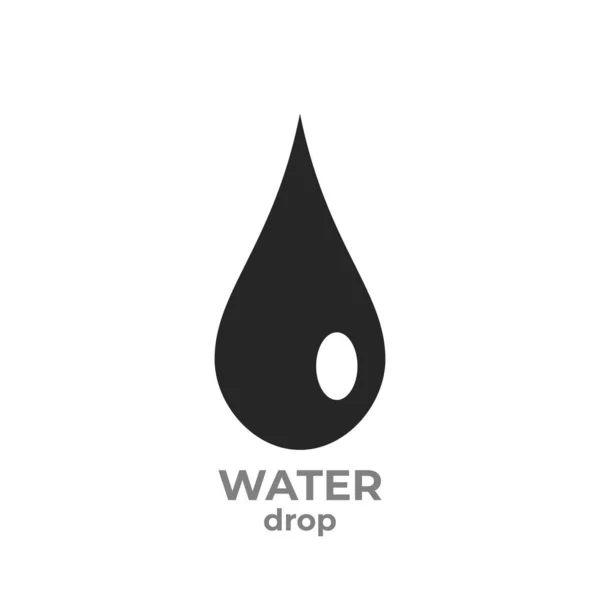 Wassertropfen Symbol Wassertropfensymbol Isoliertes Vektorbild Flachen Stil — Stockvektor
