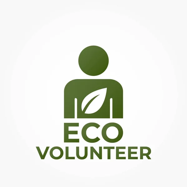 Öko Önkéntes Zöld Ikon Környezetbarát Ökológia Környezetvédelem Fenntartható Jelkép Vektor — Stock Vector