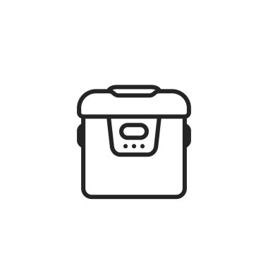 Çoklu Çizgi Çizgisi simgesi. Ev yapımı elektrikli aletler. Düz biçimdeki izole vektör resmi