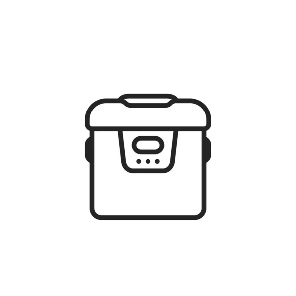 Εικονίδιο Multicooker Γραμμή Οικιακή Ηλεκτρική Συσκευή Κουζίνας Απομονωμένη Διανυσματική Εικόνα — Διανυσματικό Αρχείο