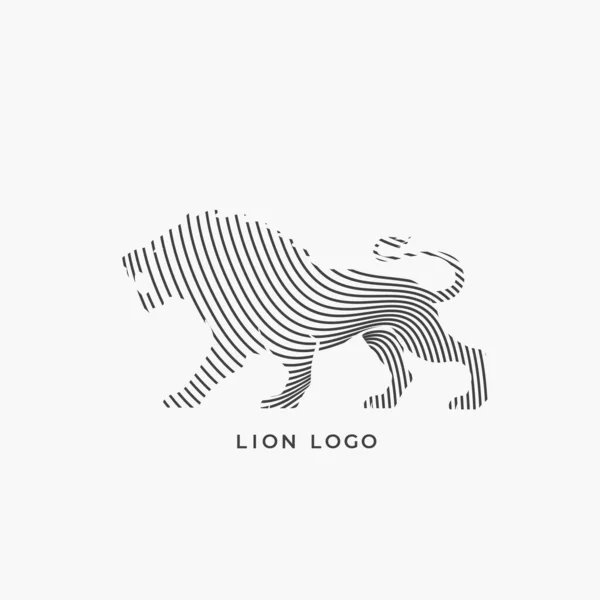 Icône Logo Lion Logo Entreprise Design Force Symbole Puissance Image — Image vectorielle