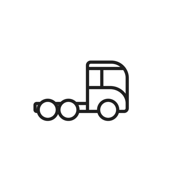 Sattelzug Liniensymbol Gütertransport Und Traktoranhänger Symbol Isoliertes Vektorbild Einfachen Stil — Stockvektor