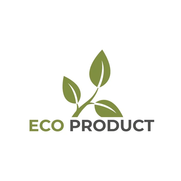 Eco Product Icoon Ecologie Organisch Natuurlijk Milieusymbool Vectorkleur Afbeelding — Stockvector