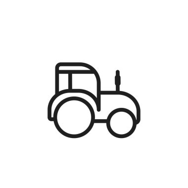 Traktör hattı ikonu. Tarım makinelerinin sembolü. basit biçimdeki izole vektör resmi