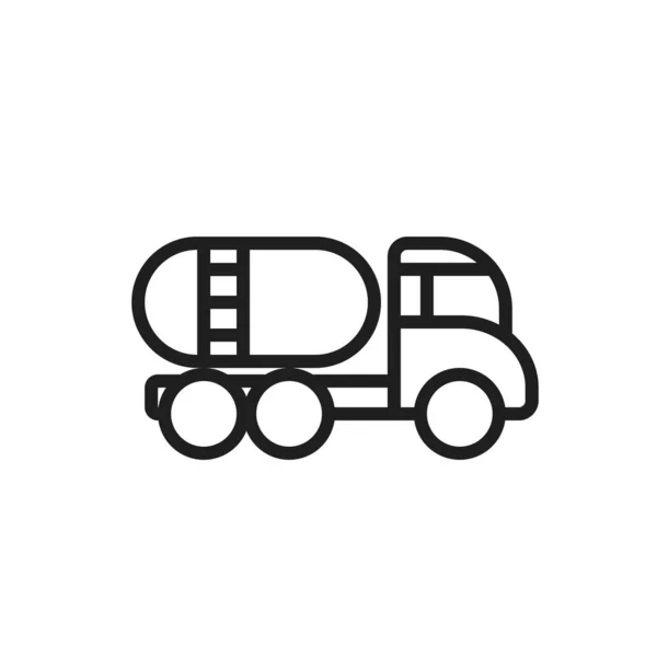 Εικονίδιο Γραμμής Υγρού Φορτηγού Σύμβολο Μεταφοράς Φορτίου Απομονωμένη Διανυσματική Εικόνα — Διανυσματικό Αρχείο
