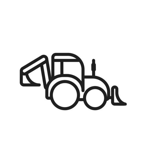 Das Symbol Der Traktorbaggerlinie Symbol Für Baumaschinen Isoliertes Vektorbild Einfachen — Stockvektor