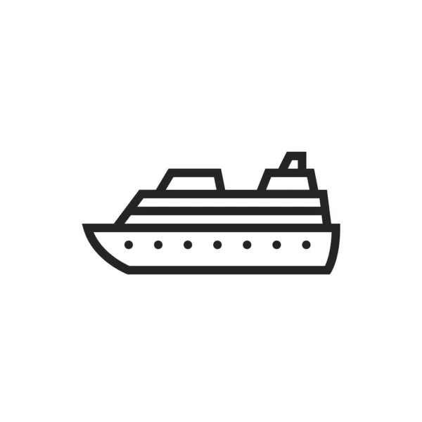 Значок Линии Круизных Лайнеров Морские Путешествия Круизный Символ Изолированные Векторные — стоковый вектор