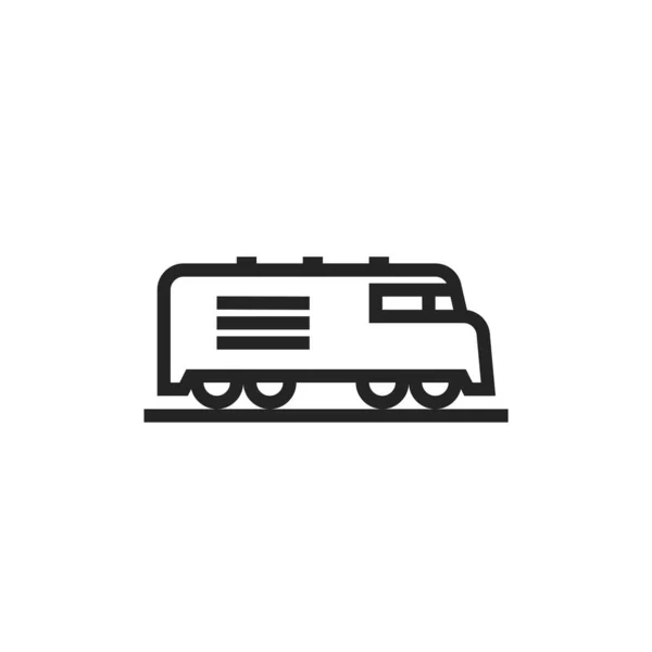 Ikon Baris Lokomotif Simbol Transportasi Kereta Api Gambar Vektor Terisolasi - Stok Vektor