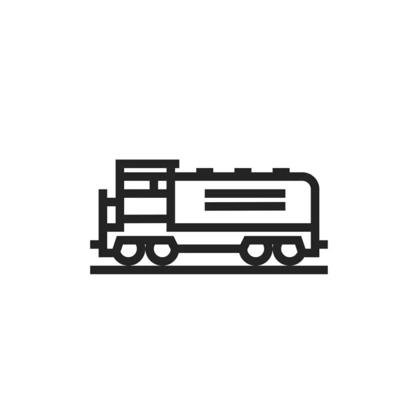 Ikon Lokomotif Diesel Kargo Simbol Transportasi Kereta Api Gambar Vektor - Stok Vektor