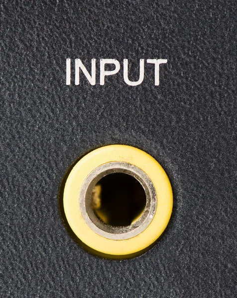 Yellow Input Jack — Stock Photo, Image