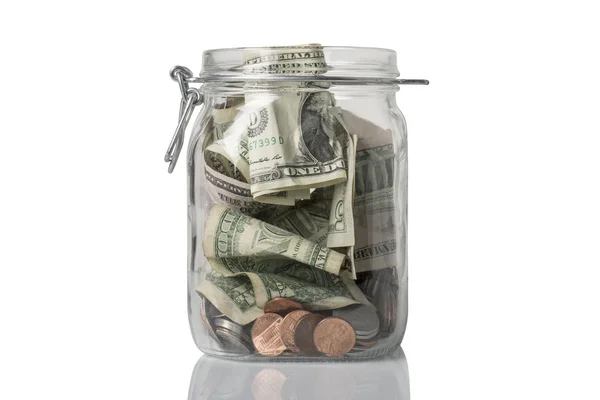 Tip Jar on white — Stock Photo, Image